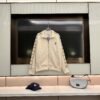 MLB air layer woven tape jacket stand up collar cardigan overcoat