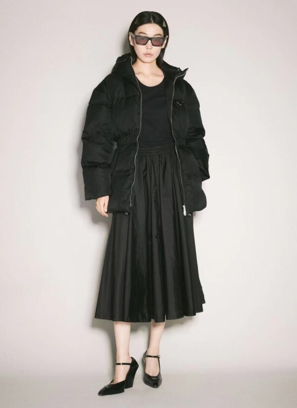 PRADA New autumn and winter waist nylon down jacket 90% goose down + 10% feather