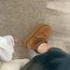 UGG autumn and winter new products height increase thick bottom double Velcro short boots pure wool