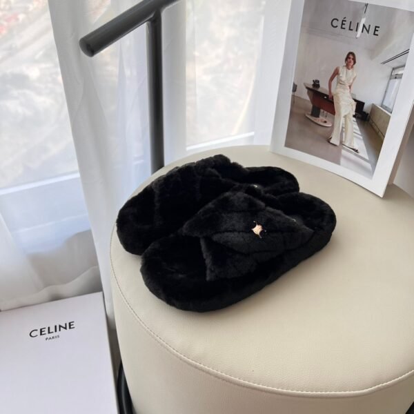 Celine 2025 top counter autumn and winter new cotton slippers