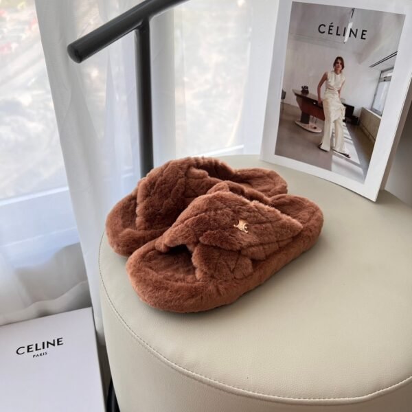 Celine 2025 top counter autumn and winter new cotton slippers