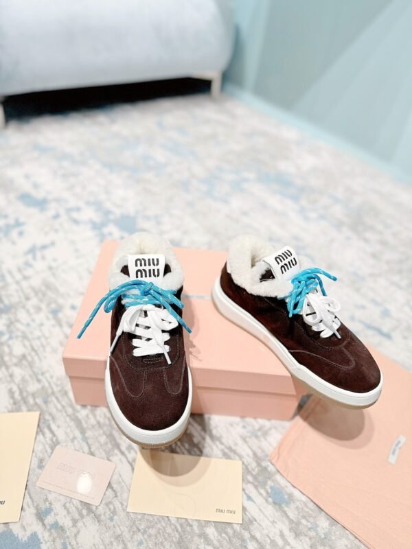 miumiu original cowhide upper wool lining high-end shoes