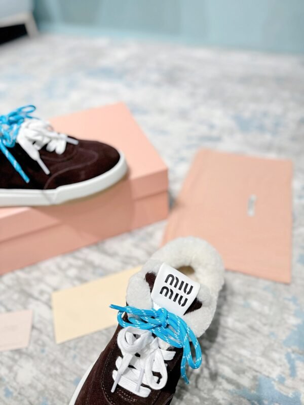 miumiu original cowhide upper wool lining high-end shoes