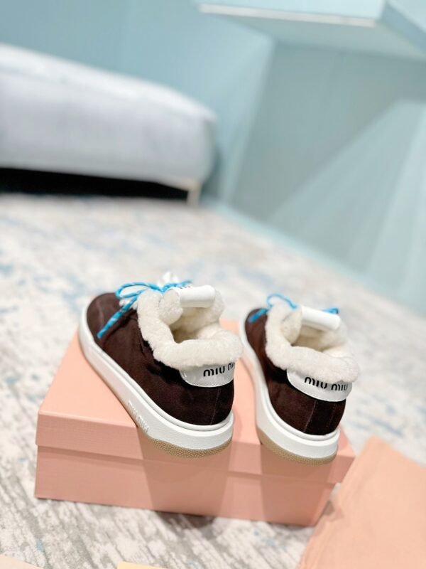 miumiu original cowhide upper wool lining high-end shoes