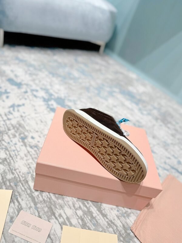 miumiu original cowhide upper wool lining high-end shoes