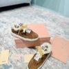 miumiu original cowhide upper wool lining high-end shoes