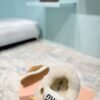miumiu original cowhide upper wool lining high-end shoes