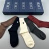 DIOR socks with bee logo 5 pairs per box
