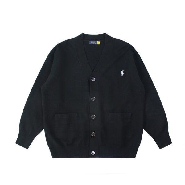 Ralph Lauren Classic Warhorse logo embroidered V-neck long-sleeved button-down knitted sweater cardigan jacket