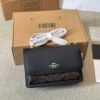 Coach Top quality genuine leather version Flap small square bag