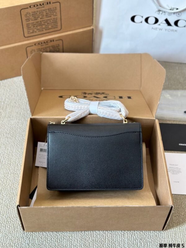 Coach Top quality genuine leather version Flap small square bag