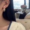 DIOR Golden letter JADIOR earring
