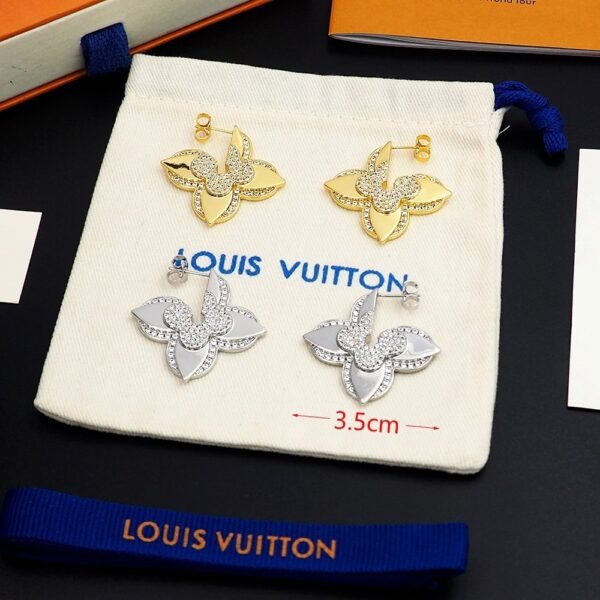 LV Medaillon flowers plants earrings