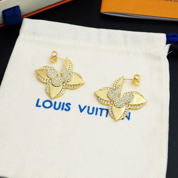 LV Medaillon flowers plants earrings
