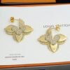 LV Medaillon flowers plants earrings
