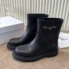 dior New genuine leather black Martin boots