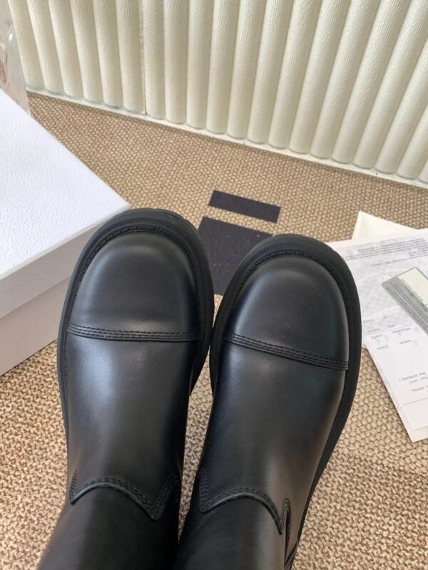 dior New genuine leather black Martin boots