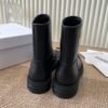 dior New genuine leather black Martin boots
