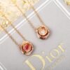 DIOR The high-end version of the rose necklace is made entirely of 925 silver and electroplated with thick gold