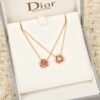 DIOR The high-end version of the rose necklace is made entirely of 925 silver and electroplated with thick gold