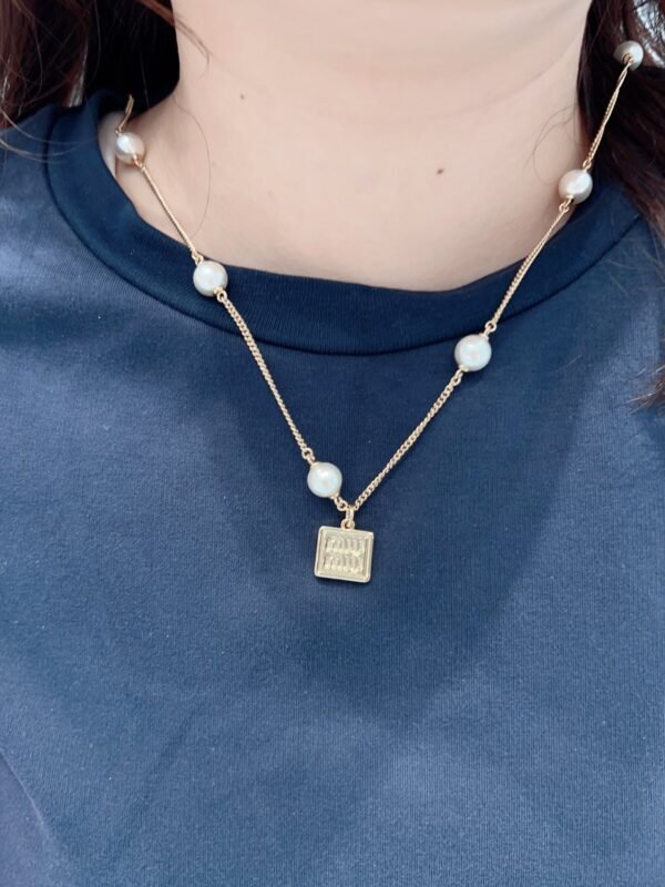 miumiu Square pearl necklace premium version high quality