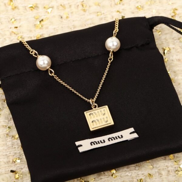 miumiu Square pearl necklace premium version high quality