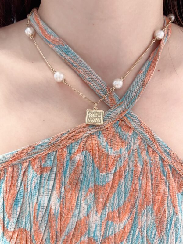 miumiu Square pearl necklace premium version high quality