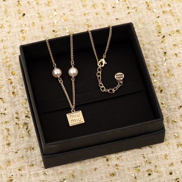 miumiu Square pearl necklace premium version high quality