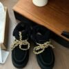 UGG autumn and winter new products increase the height of the thick bottom lace-up short boots lining wool material