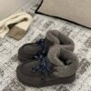 UGG autumn and winter new products increase the height of the thick bottom lace-up short boots lining wool material