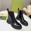 GUCCI New autumn and winter red and green matching series of short boots made of cowhide
