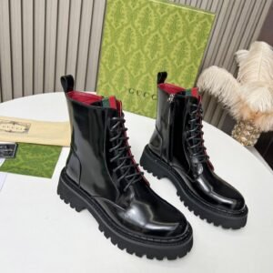 i1728199353_1962_3.jpg GUCCI New autumn and winter red and green matching series of short boots made of cowhide