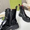 GUCCI New autumn and winter red and green matching series of short boots made of cowhide