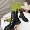 GUCCI New autumn and winter red and green matching series of short boots made of cowhide