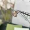 Van Cleef & Arpels Single Diamond Carved Clover Necklace