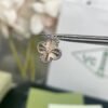 Van Cleef & Arpels Single Diamond Carved Clover Necklace