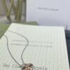 Van Cleef & Arpels Single Diamond Carved Clover Necklace