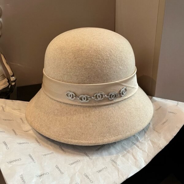 Chanel 100% wool formal hat 57cm