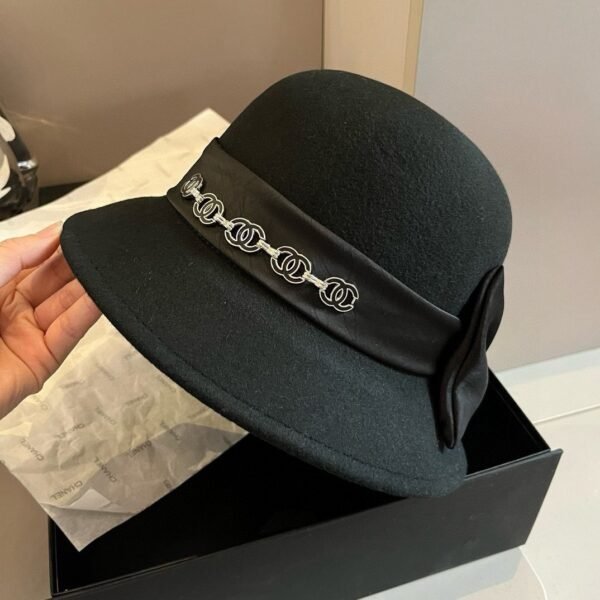 Chanel 100% wool formal hat 57cm