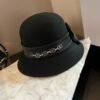 Chanel 100% wool formal hat 57cm