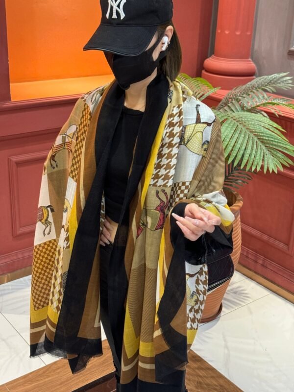 Hermès cashmere scarf 100% selected pure cashmere Official website 1:1 version, high-end scarf 110X200CM