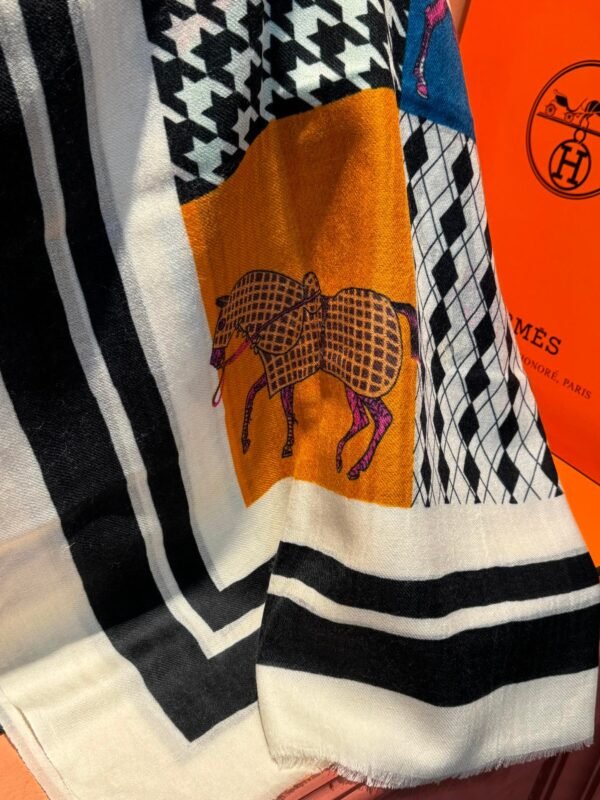 Hermès cashmere scarf 100% selected pure cashmere Official website 1:1 version, high-end scarf 110X200CM