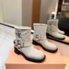 Miu Miu’s new runway style Dr. Martens riding boots, made of premium cowhide leather.