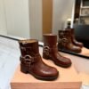 Miu Miu’s new runway style Dr. Martens riding boots, made of premium cowhide leather.