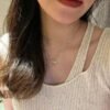 Van Cleef & Arpels Champagne gold four-leaf clover necklace