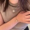 Van Cleef & Arpels Champagne gold four-leaf clover necklace