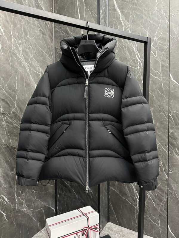 Loewe embroidered black down jacket
