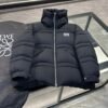 Loewe embroidered black down jacket