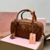 miumiu pleated bowling bag 28x13cm