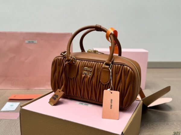 miumiu pleated bowling bag 28x13cm